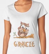 Gracie Owl Women's Premium T-Shirt