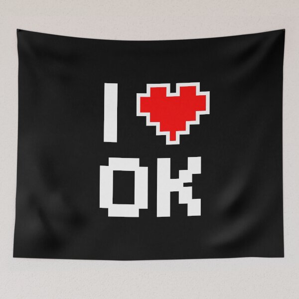 Item preview, I Love Oklahoma - Pixel heart for Sooner gamer designed and sold by abowersock.