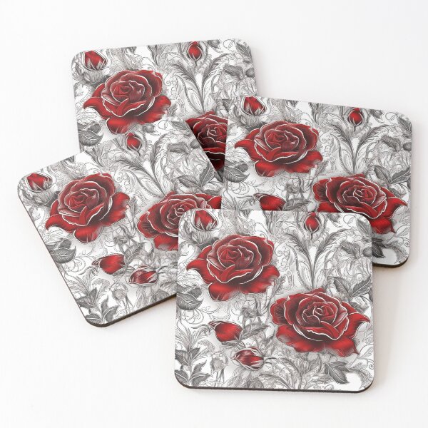 Item preview, Victorian vampire style Red roses pattern  designed and sold by Dreamakerstudio.