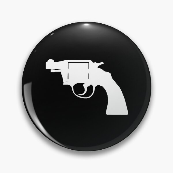 Item preview, Revolver Gun, vintage Style - white silhouette  designed and sold by PeterADesign.