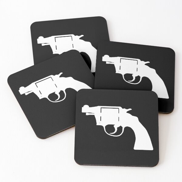 Item preview, Revolver Gun, vintage Style - white silhouette  designed and sold by PeterADesign.
