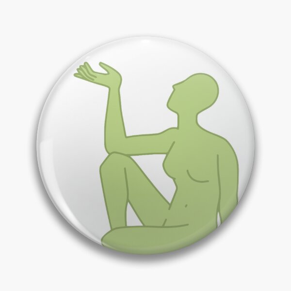 Item preview, Seated green figure designed and sold by Ellie Dyer.