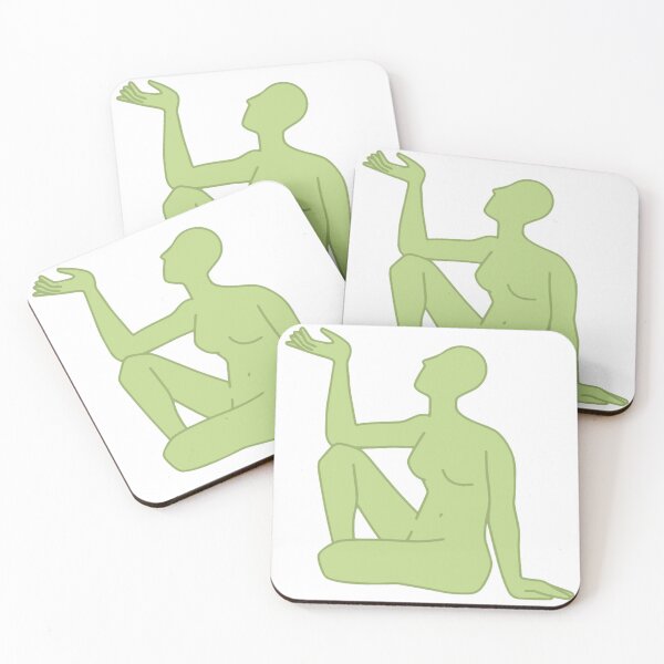 Item preview, Seated green figure designed and sold by Eleanor Reyelt Art.