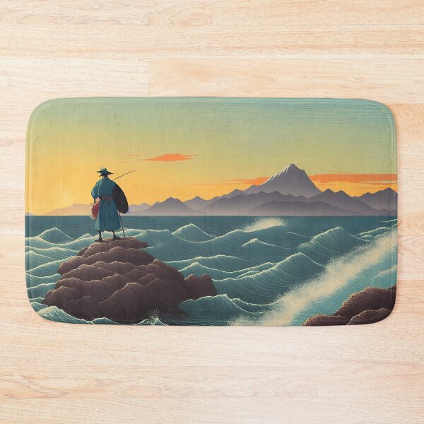 Item preview, Ukiyo-e Japanese Art - Lone Fisherman designed and sold by allovervintage.