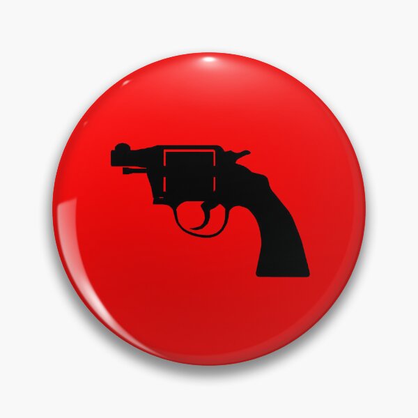 Item preview, Revolver Gun, vintage Style - Black silhouette RED designed and sold by PeterADesign.