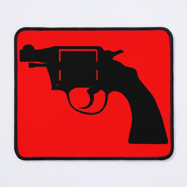 Item preview, Revolver Gun, vintage Style - Black silhouette RED designed and sold by PeterADesign.