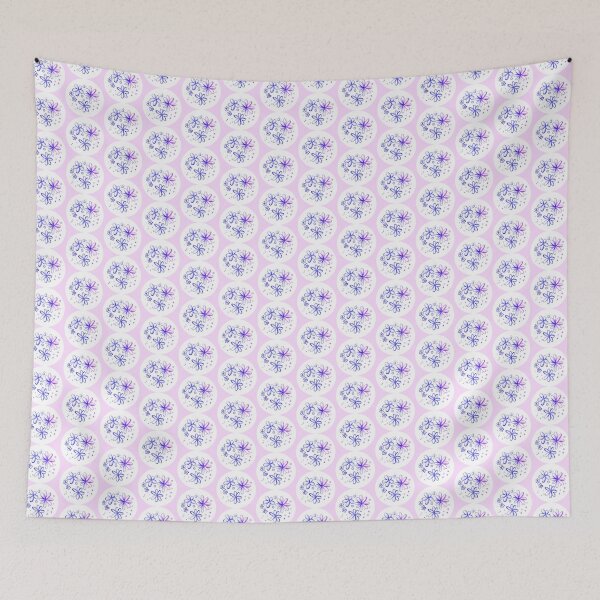 Item preview, Blue flower crafty paint |  blue flower blue pen drawing pattern designed and sold by lausn.