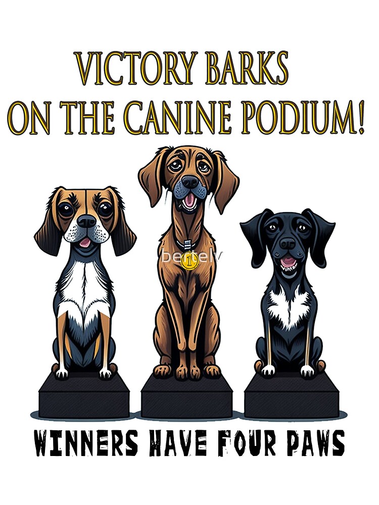 Imagen 2 de 2, Camiseta para niños con la obra Winners have four paws, diseñada y vendida por bertelv.