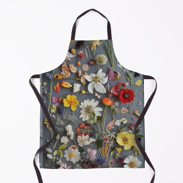 Item preview, Flowers of Timeless Memories - Pressed Dried flowers on grey background designed and sold by EmeraldeaArt.