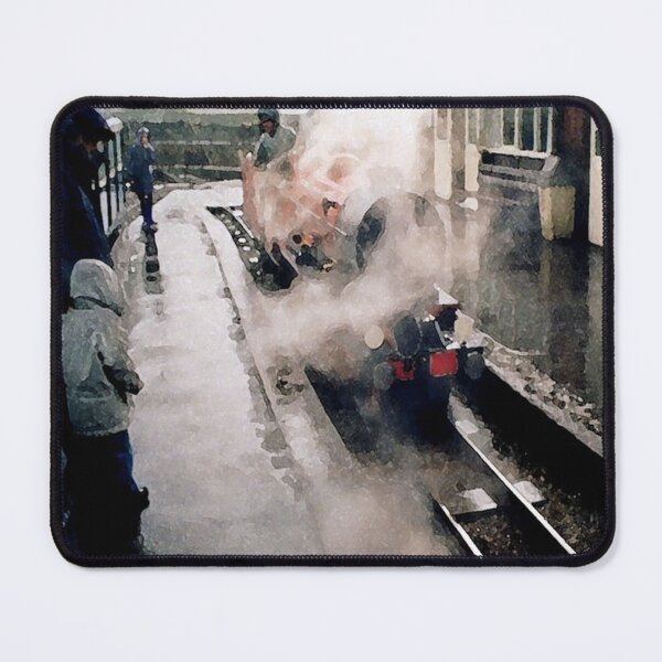 Item preview, Mother and child looking at steam engine on a wet cold day designed and sold by Nick Pautrat.