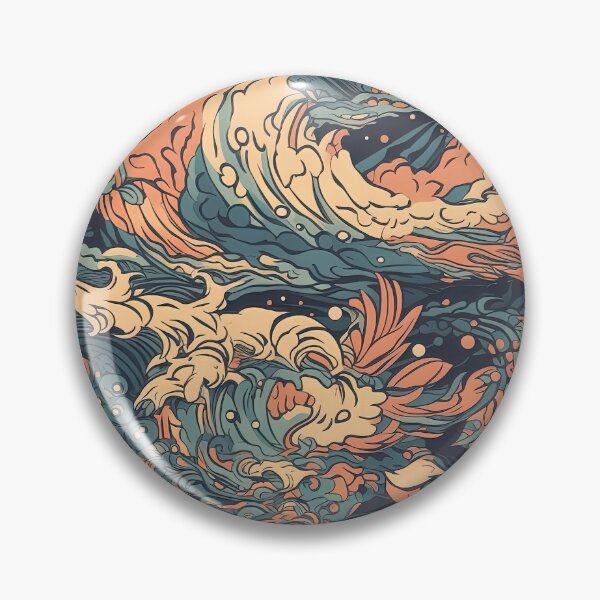 Item preview, Surfer waves style boho pattern designed and sold by Dreamakerstudio.