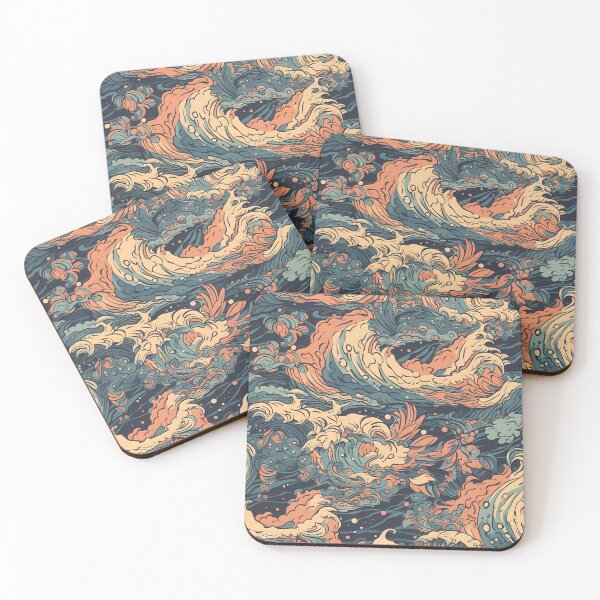 Item preview, Surfer waves style boho pattern designed and sold by Dreamakerstudio.