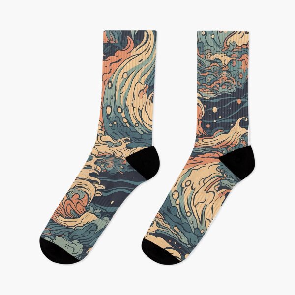 Item preview, Surfer waves style boho pattern designed and sold by Dreamakerstudio.