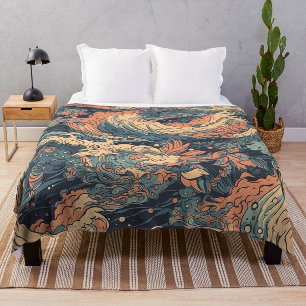 Item preview, Surfer waves style boho pattern designed and sold by Dreamakerstudio.