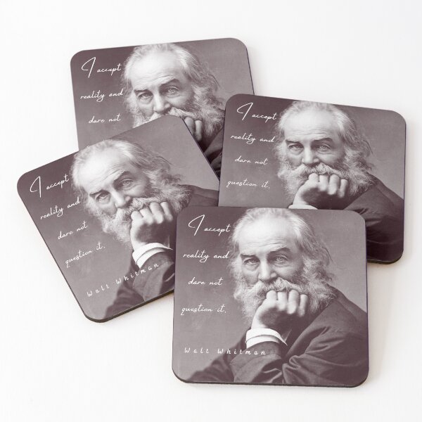 Item preview, Copy of Walt Whitman portrait and quote: I accept reality and dare not question it designed and sold by artbleed.