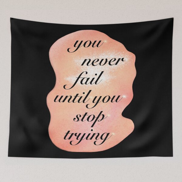 Item preview, you never fail until you stop trying with Universe Wallpaper | Quote with universe background | Motivational quote with universe background designed and sold by LufikamiDesign.
