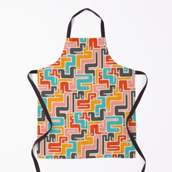 Item preview, RETRO RATTLERS Desert Snakes Geometric Pattern in Vintage Colours - UnBlink Studio by Jackie Tahara designed and sold by Jackie Tahara of UnBlink Studio.