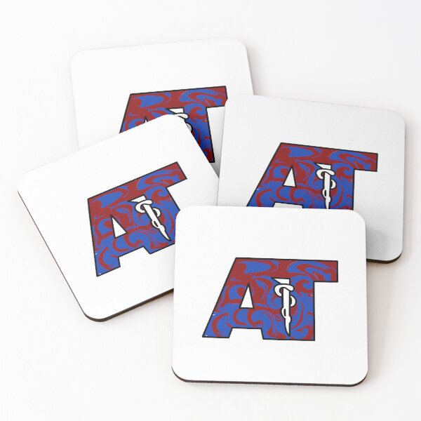 Item preview, Athletic Training Logo Burgundy and Blue swirl designed and sold by rosiepiscitello.