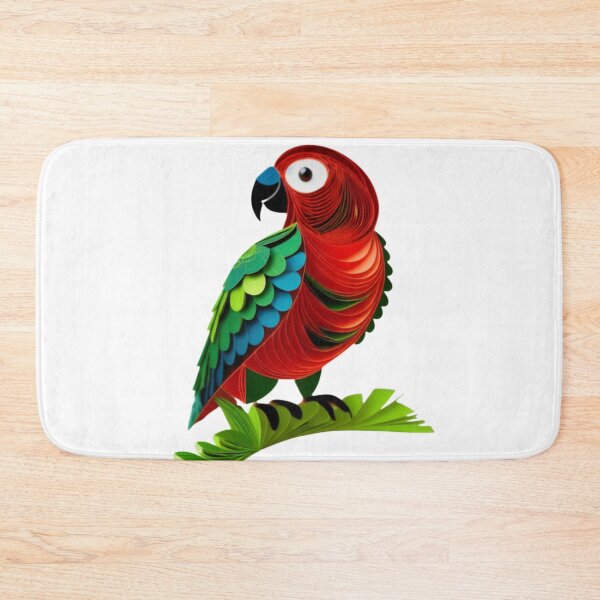 Item preview, Parrot in Red and Green Quilled Art (PHOTO not real 3D) designed and sold by HanaiPrint.
