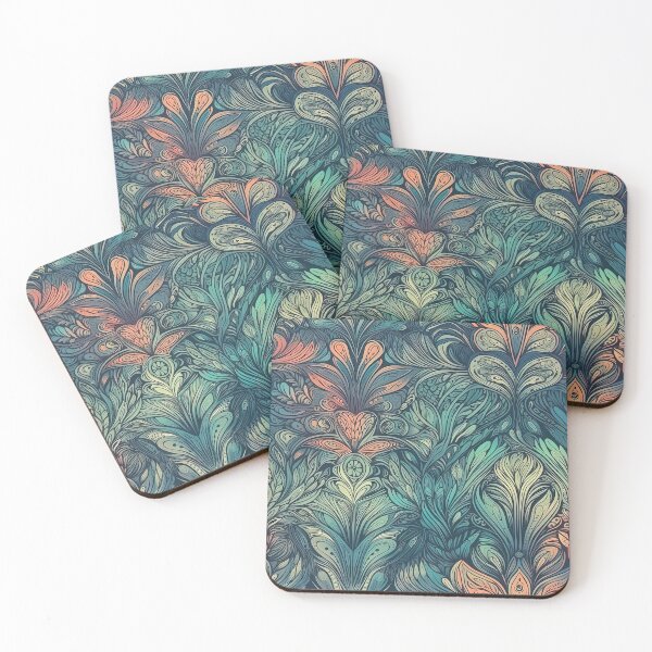 Item preview, Boho baroque ethereal pattern in green tones designed and sold by Dreamakerstudio.