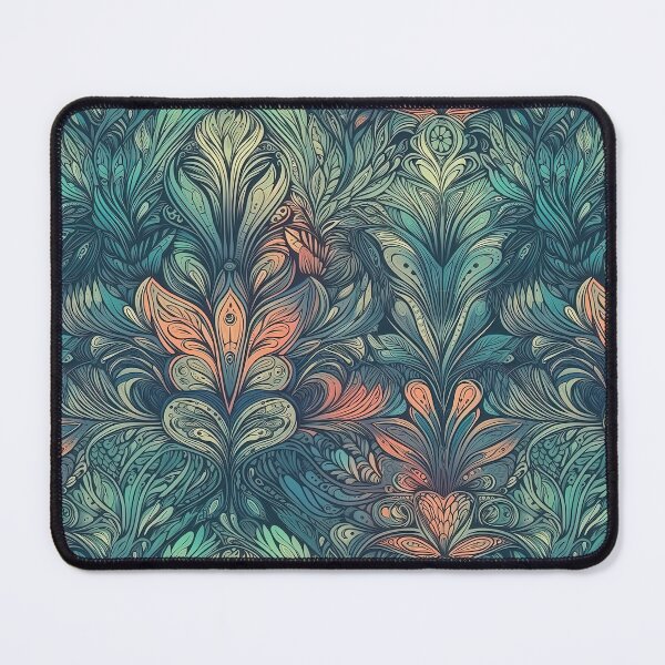 Item preview, Boho baroque ethereal pattern in green tones designed and sold by Dreamakerstudio.