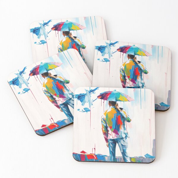 Item preview, Solitary Walk Painting – Man with Umbrella designed and sold by IUZERY.