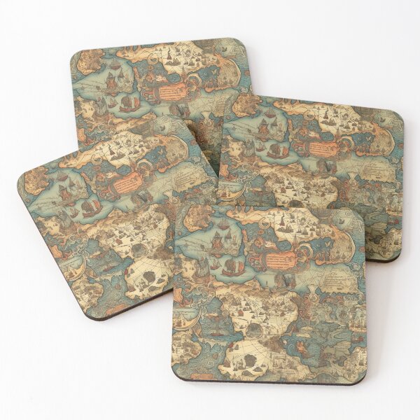 Artikelvorschau, Old map motif - ocean - ancient - adventure entworfen und verkauft von mliotard.