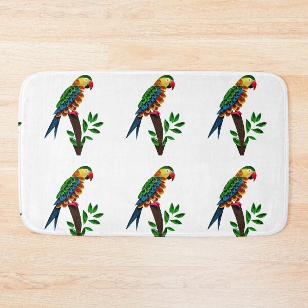Item preview, Parrot on a Tree Branch Quilled Art (PHOTO not real 3D) designed and sold by HanaiPrint.