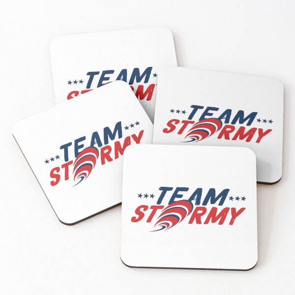 Item preview, Team Stormy I Am With Her Political Typography American Blue Stars Hurricane Logo designed and sold by Zazizu.