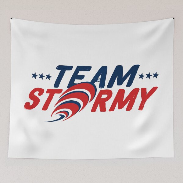Item preview, Team Stormy I Am With Her Political Typography American Blue Stars Hurricane Logo designed and sold by Zazizu.