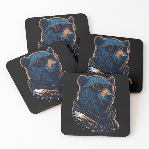 Item preview, Realistic Bear - Retro Aggressive Krsna Illustration Print designed and sold by MediaPOX.
