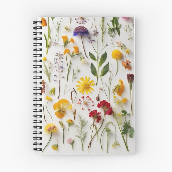 Item preview, Whispers of a Garden on a White Background - Pressed Dried flowers on white background designed and sold by EmeraldeaArt.
