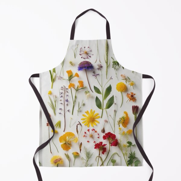 Item preview, Whispers of a Garden on a White Background - Pressed Dried flowers on white background designed and sold by EmeraldeaArt.