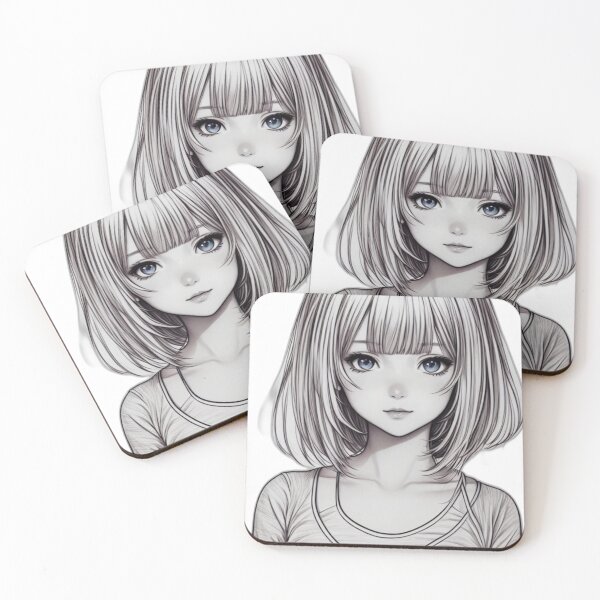 Item preview, Ani-Manga Line Art Girl designed and sold by Ani-MangaArt.