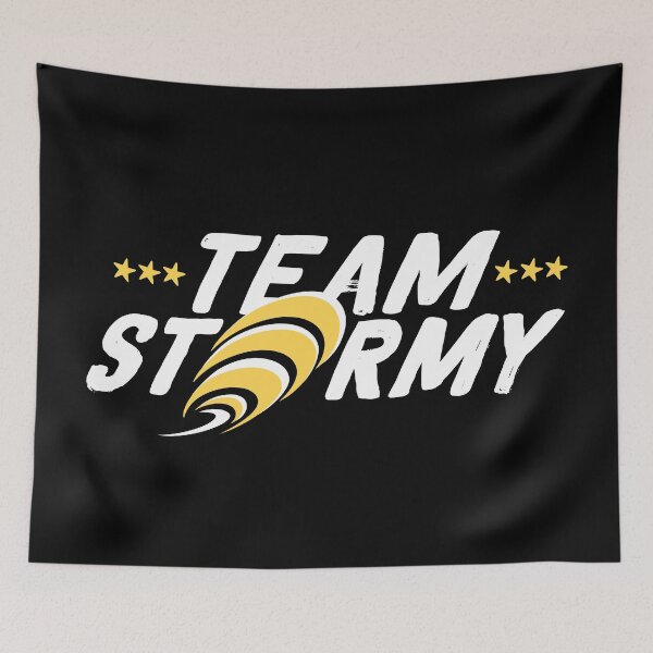 Item preview, Team Stormy I Am With Her  American Political White Typography Yellow Stars Hurricane Logo designed and sold by Zazizu.