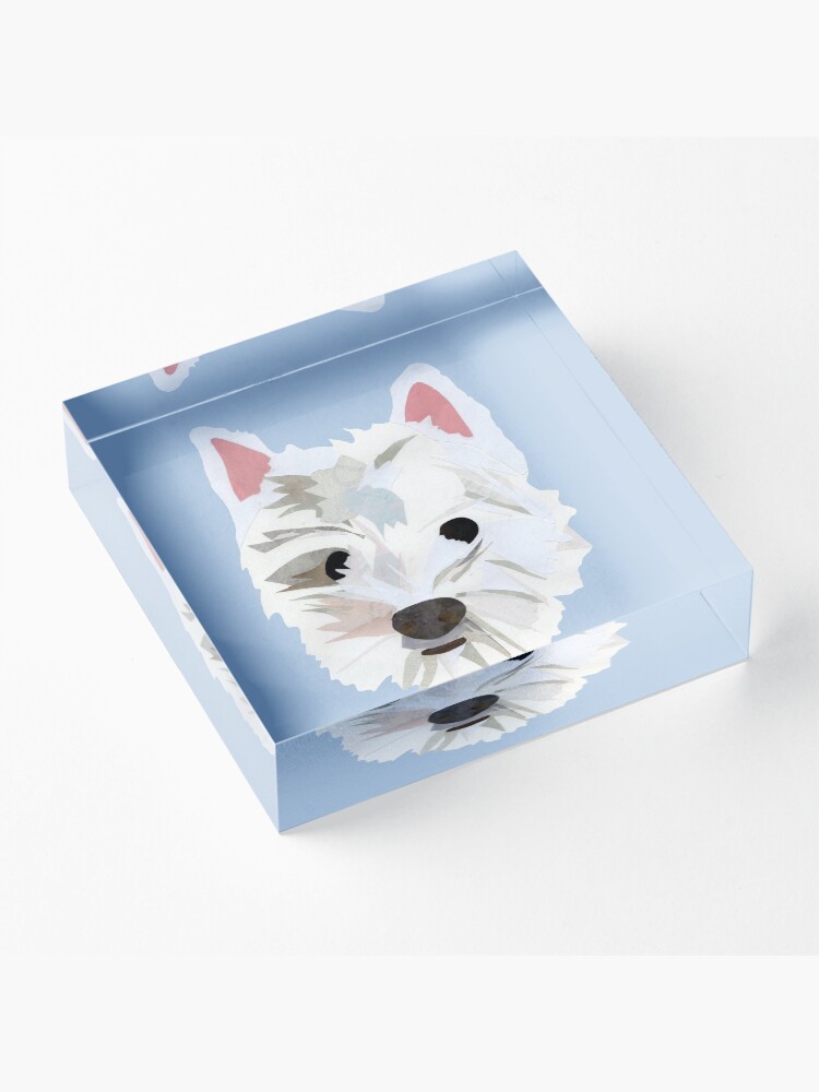 Alternate view of Max the Westie Acrylic Block