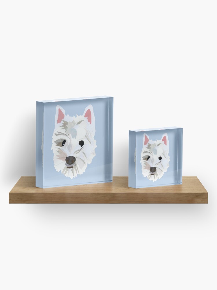 Alternate view of Max the Westie Acrylic Block