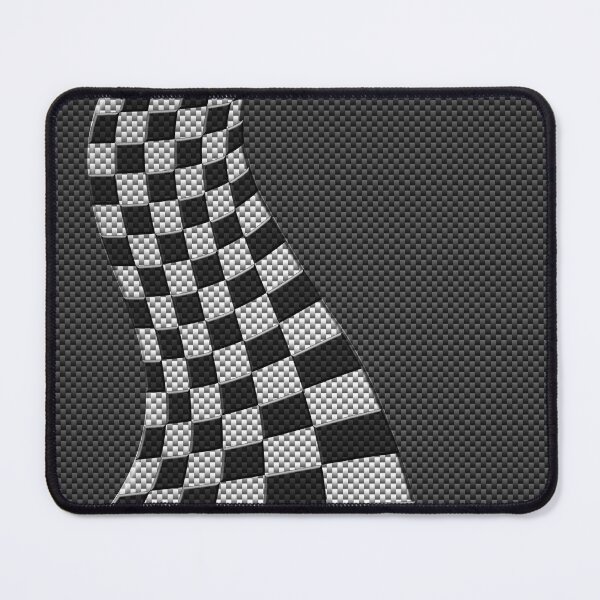 Item preview, Vertical Black Carbon Fiber Fibre Checkered Racing Wave designed and sold by Garaga.