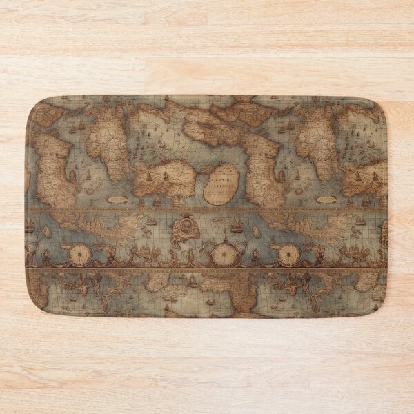 Item preview, Ancient Map antique earth depiction steampunk pattern Victorian era earth tones  designed and sold by Dreamakerstudio.