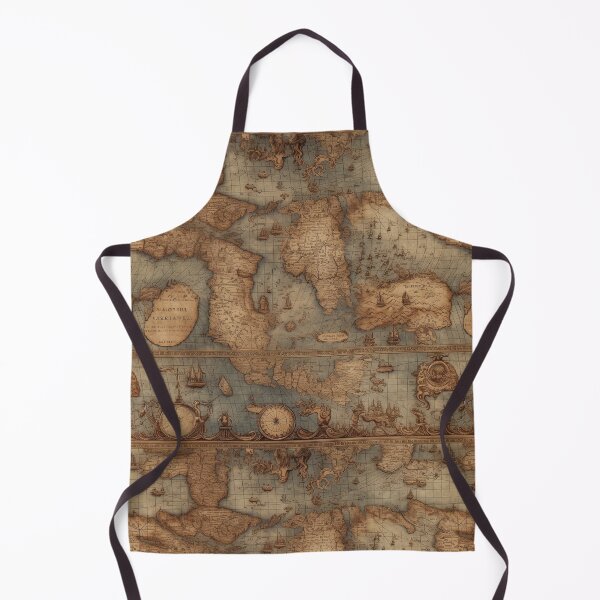 Item preview, Ancient Map antique earth depiction steampunk pattern Victorian era earth tones  designed and sold by Dreamakerstudio.