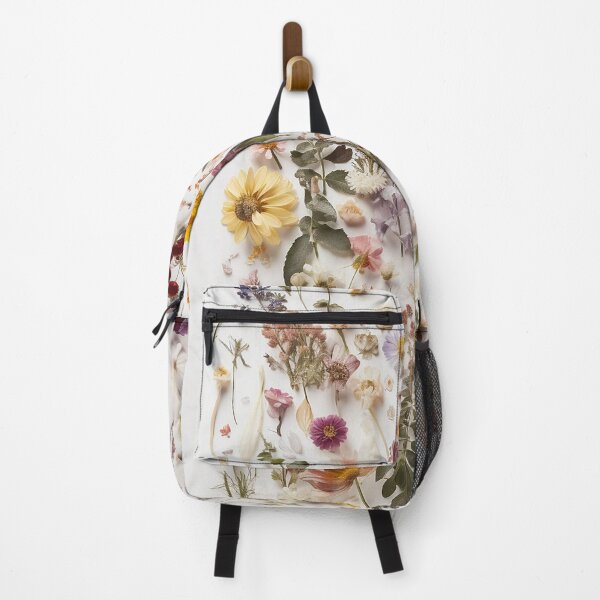Item preview, Pressed Blooms: A Study in White and Florals - Pressed Dried flowers on white background designed and sold by EmeraldeaArt.