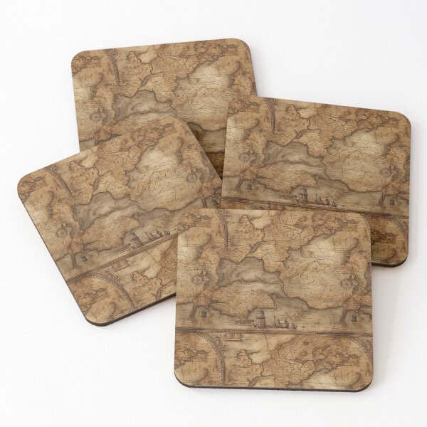 Item preview, Earth Ancient Map antique depiction steampunk pattern victorian era designed and sold by Dreamakerstudio.