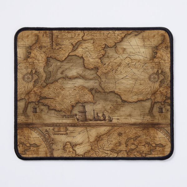 Item preview, Earth Ancient Map antique depiction steampunk pattern victorian era designed and sold by Dreamakerstudio.