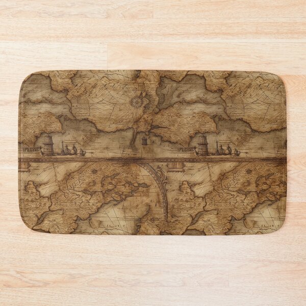Item preview, Earth Ancient Map antique depiction steampunk pattern victorian era designed and sold by Dreamakerstudio.