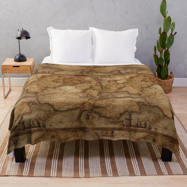 Item preview, Earth Ancient Map antique depiction steampunk pattern victorian era designed and sold by Dreamakerstudio.