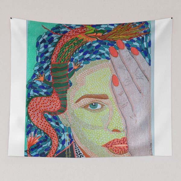 Item preview, Abstract art dragon portrait  designed and sold by MARYA.ART.