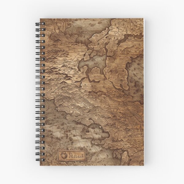 Item preview, Realistic Ancient Map antique depiction steampunk pattern victorian era designed and sold by Dreamakerstudio.