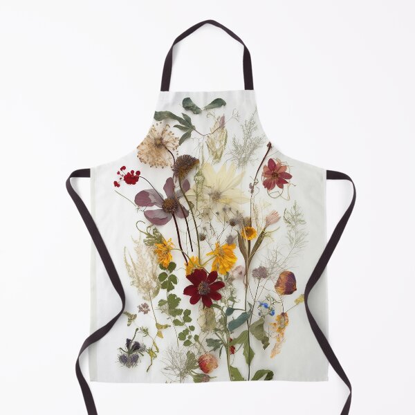 Item preview, The Delicate Charm of Dried Florals - Pressed Dried flowers on white background designed and sold by EmeraldeaArt.