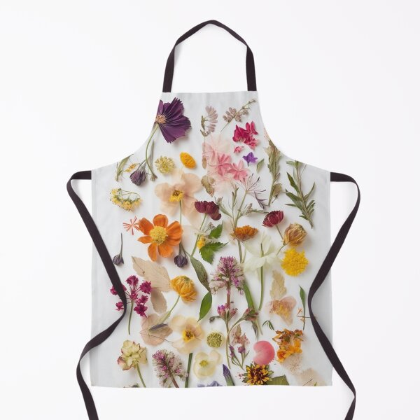 Item preview, Natures Treasures Preserved: A Collection of Pressed Blooms - Pressed Dried flowers on white background designed and sold by EmeraldeaArt.