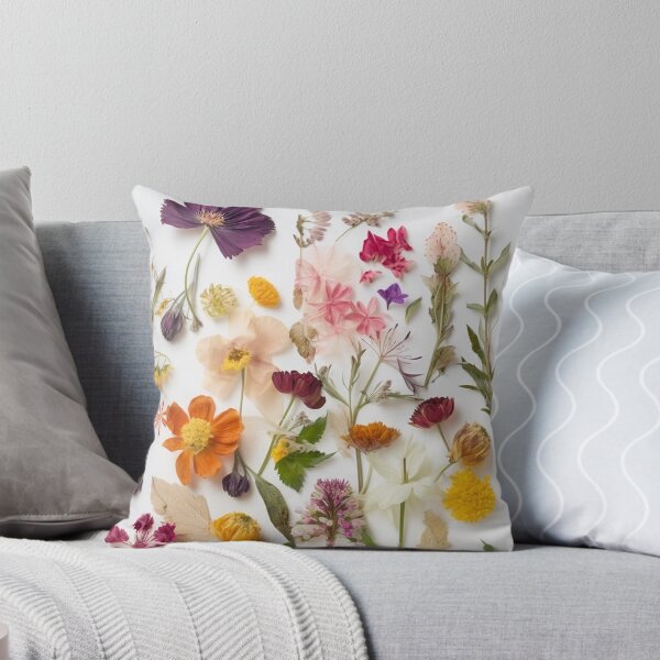 Item preview, Natures Treasures Preserved: A Collection of Pressed Blooms - Pressed Dried flowers on white background designed and sold by EmeraldeaArt.